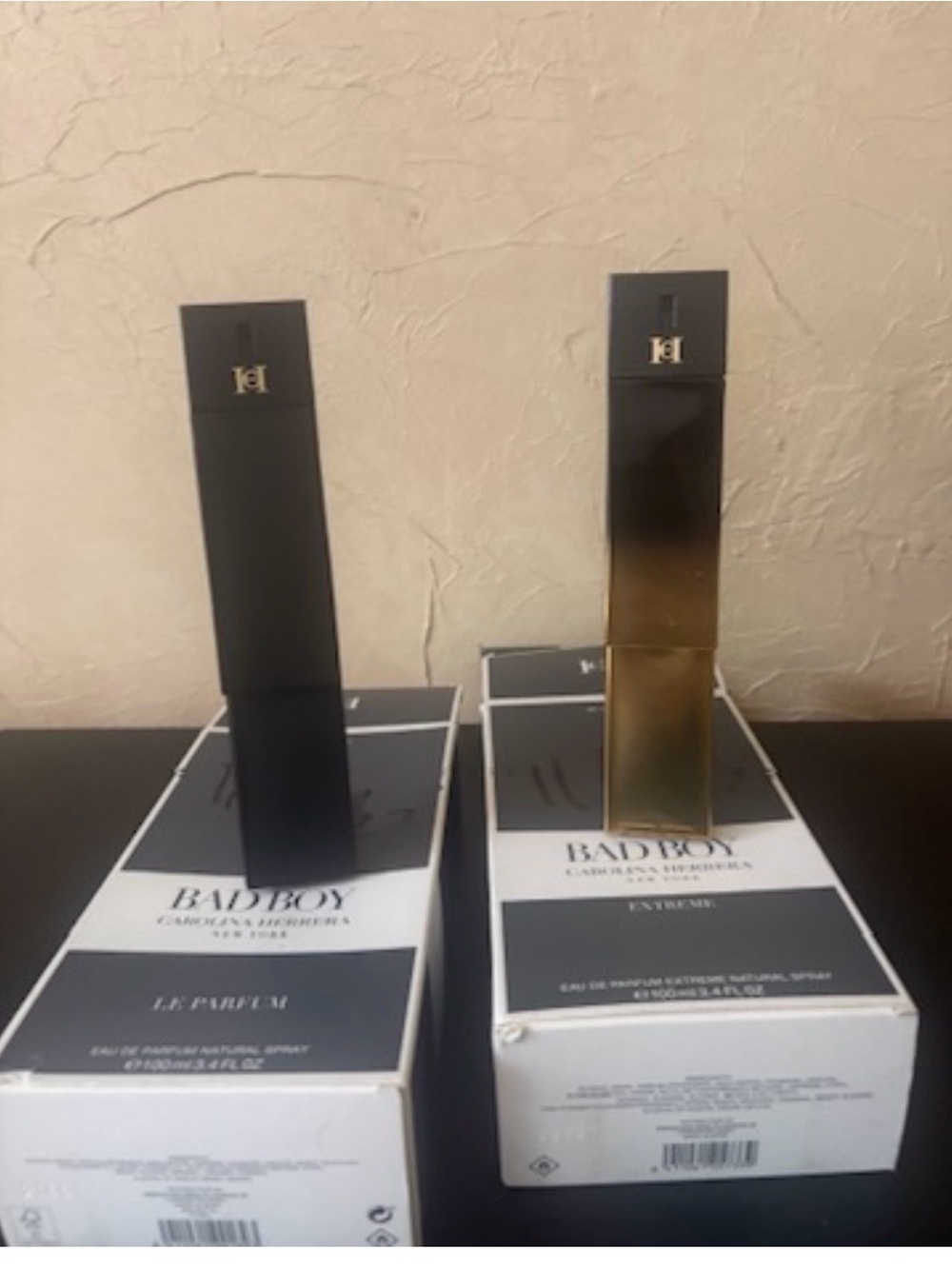 Carolina Herrera Bad Boy Duo — Black and Gold Bottles